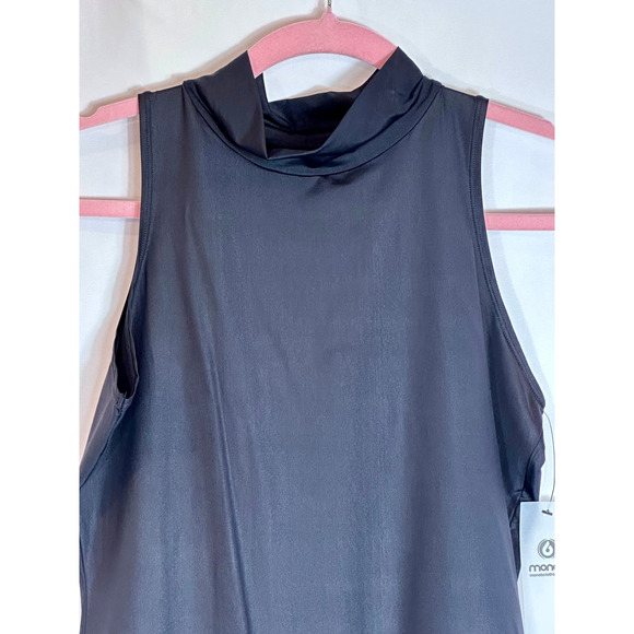 Mono b High Cowl Neck Sleeveless Bodysuit Black M - Picture 5 of 10